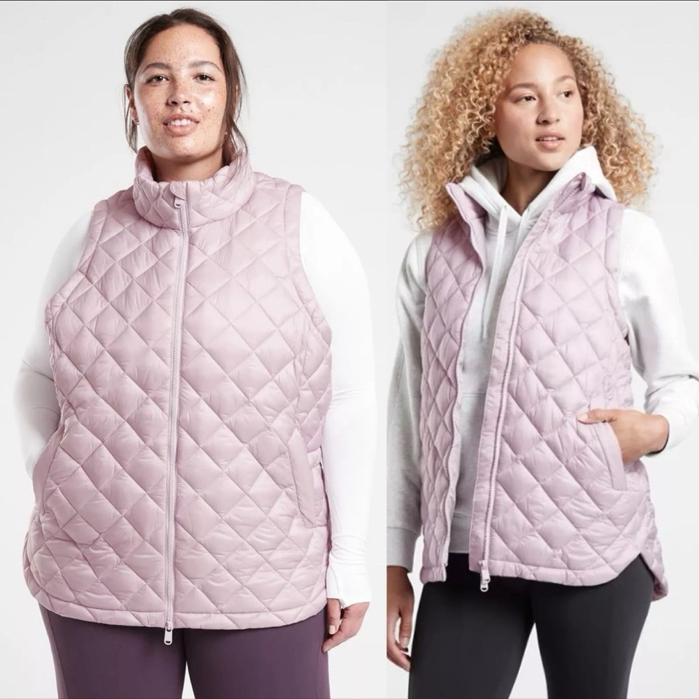 Athleta NWOT Whisper Featherless Vest*light purple